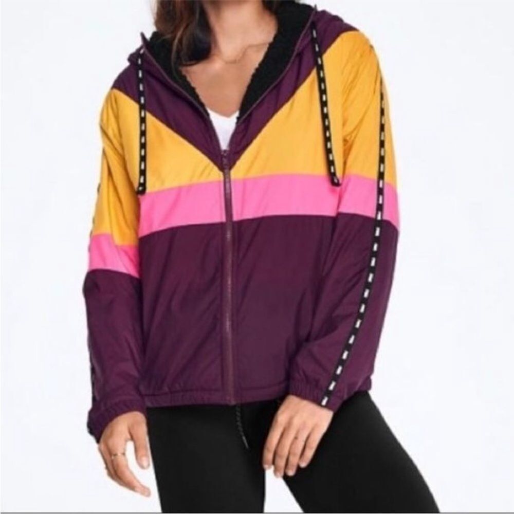 VICTORIA’S SECRET PINK | Sherpa Lined Full Zip Front Anorak Jacket Women’s XS/S